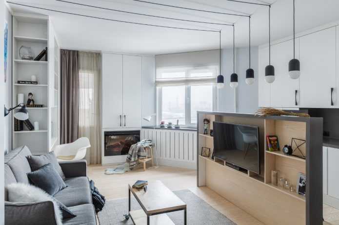 Современный дизайн однокомнатной квартиры площадью 30 кв. м