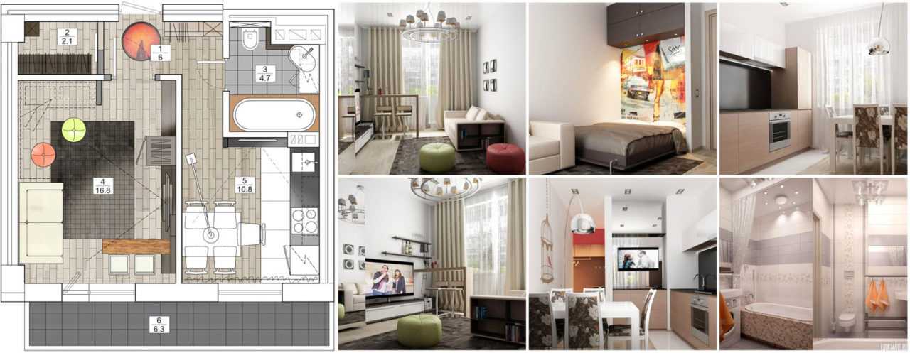 4 варианта перепланировки однокомнатной квартиры хрущевки - «дизайн квартир»