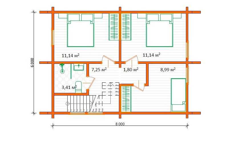Проекты одноэтажных домов из бруса 9х9, 12х12, 6х9, 9х12: особенности строительства своими руками (фото и видео)