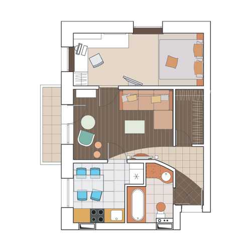 Дизайн трехкомнатной квартиры: планировка и фото-идеи интерьера на примере трешки в хрущевке | houzz россия