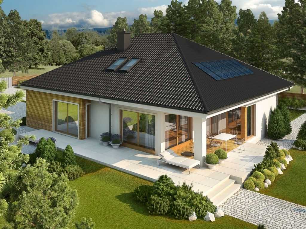 Одноэтажные дачные дома (51 фото): план домика для дачи 6 на 8 м, проекты садовых домов с террасой