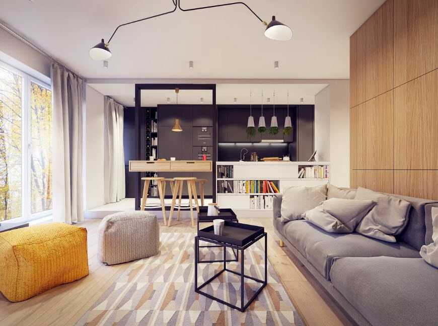 Дизайн однокомнатной квартиры 35 кв. м.: 110 фото безупречного интерьера