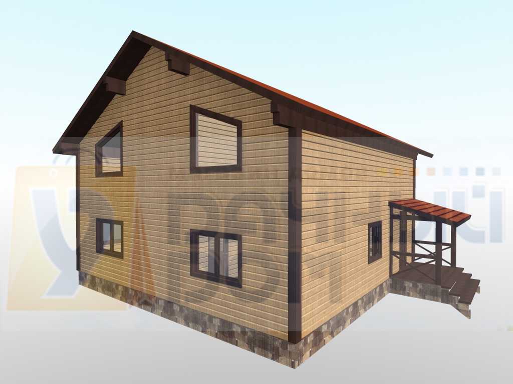 Дом из бруса 8 на 9: проекты двухэтажных и одноэтажных домов из клееного бруса и из профилированного