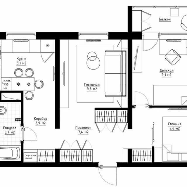 Как выбрать двухкомнатную квартиру в новостройке: планировки и нюансы