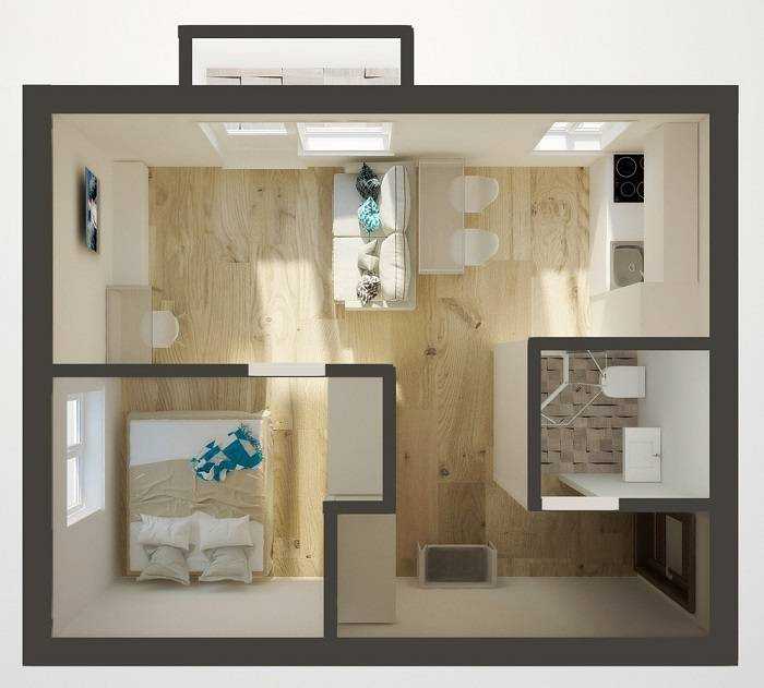 Современный дизайн однокомнатной квартиры 40-42 кв.м: фото интерьеров + 5 проектов