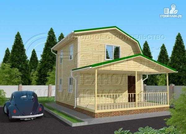 Проект каркасного дома 6х9 с террасой